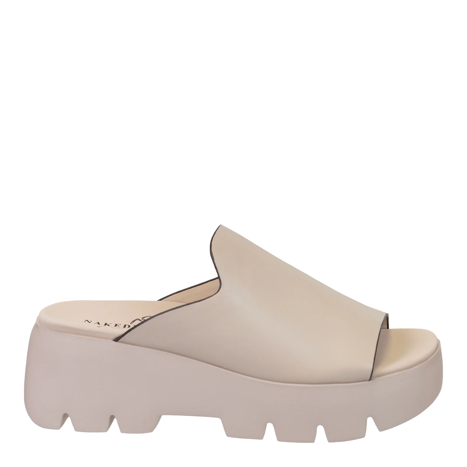 NAKED FEET - DRIFT in BEIGE Platform Sandals - Image 3